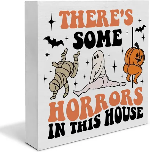 Vista 9 de Cuervos decoraciones de Halloween, divertidos cuervos antes de hermanos apoyan tu asesinato local, caja de madera, cuervos oscuros para decoración It
