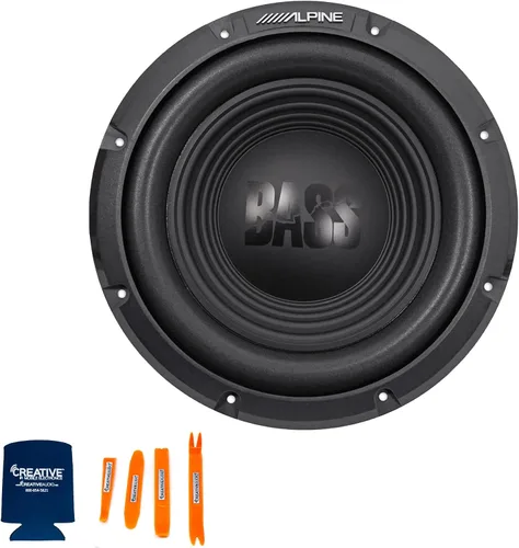 Vista 2 de Dos subwoofers Alpine W12S4 de 12 pulgadas con dos parrillas de altavoces KTE-12PG de 12 pulgadas
