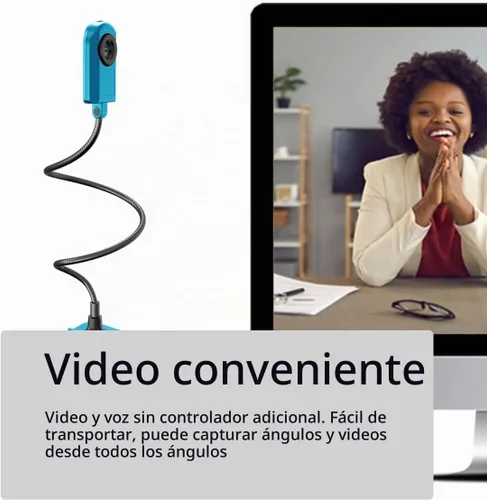 Vista 5 de Cámara de documentos (azul) Cámara de documentos USB de 5 MP de ultra alta definición, Mac OS, Windows, compatible con Chromebook para demostración