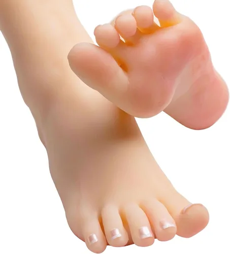 Vista 8 de SZLYTYUN Un par de modelos de pies femeninos de silicona realistas de tamaño real, pies de silicona para mostrar zapatos, joyas, sandalias
