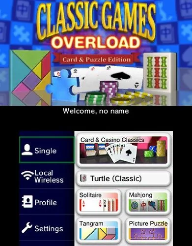 Vista 2 de Classic Games Overload Card & Puzzle Edition - 3DS