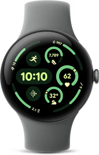 Vista 13 de Google Pixel Watch 3 (41mm) Modelo más reciente - Reloj inteligente Android - Caja de aluminio negro mate - Banda Obsidian - LTE (reacondicionado)