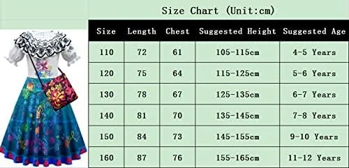 Vista 7 de moderist Kids Princess Isabela Dress Fashion Costume for Girls Halloween with Bag