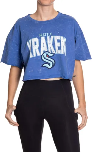 Vista 4 de Calhoun NHL Surf & Skate Camiseta de mujer de corte amplio con hombros caídos y lavado ácido