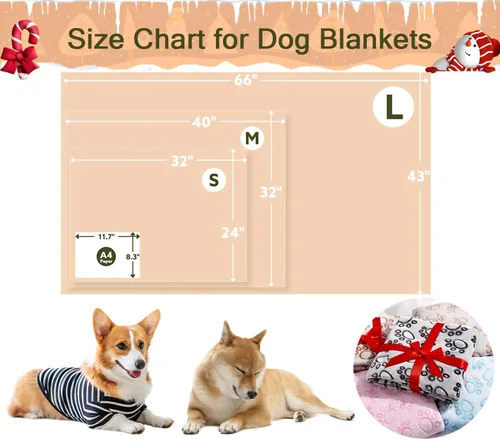 Vista 4 de Stuffed Manta Premium Suave para Perro Pequeña Beige, con Franela Beige Lindo Estampado de Huellas, 24 x 32 pulgadas, Manta para Gatos Suministros