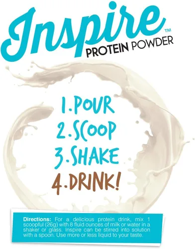 Vista 4 de Bariatric Eating Inspire Tropical Coconut - Polvo aislado de proteína de suero de leche con calcio (0.71 oz)