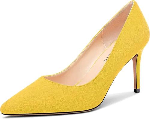 Vista 16 de Castamere Zapatos de tacón alto básicos para mujer, sin cordones, puntiagudos, tacón de aguja de 3.3 in charol leopardo beige