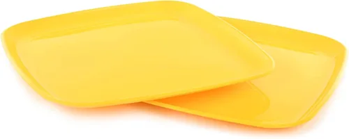 Vista 32 de Mintra Home - Platos reutilizables para servir (azul, cuadrado, 2 unidades (14 pulgadas)