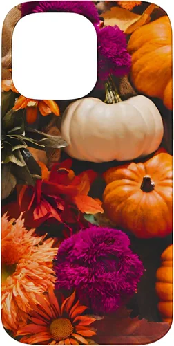 Vista 21 de Funda con temática de otoño para iPhone 16, diseño de calabaza, niña, mujer, diseño vintage de otoño