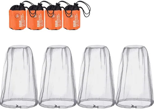 Vista 2 de PHOGARY Paquete de 4 fundas protectoras de malla para cabeza de mosquito, suave, duradera, resistente, protección de pantalla para cualquier amante