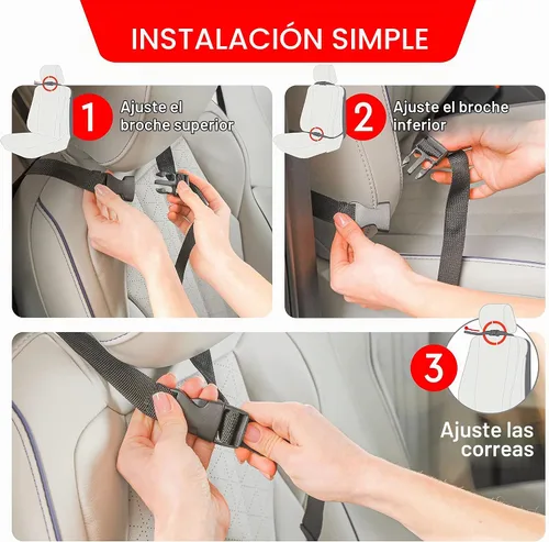 Vista 7 de Helteko Kick Mat para asiento trasero