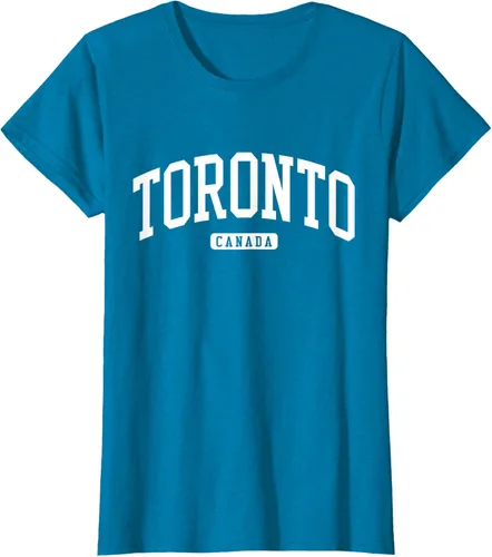 Vista 99 de Camiseta estilo universitario de Toronto Canada, Negro
