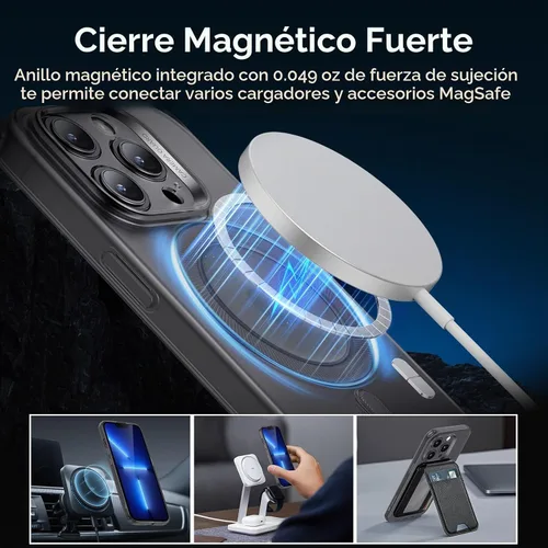 Vista 5 de ESR Funda para iPhone 13 Pro, Compatible con MagSafe, Protección de Grado Militar, Resiste el Amarillamiento y los Arañazos, Funda Magnética