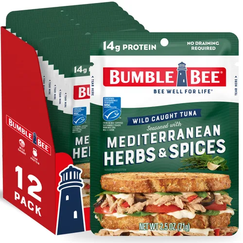 Vista 33 de Bumble Bee - Bolsa de atún sazonado con ajo asado y hierbas, 2.5 onzas