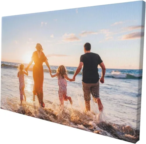 Vista 3 de Impresión en lienzo personalizada, impresiones en lienzo personalizadas con tus fotos en arte de pared personalizado para sala de estar, dormitorio