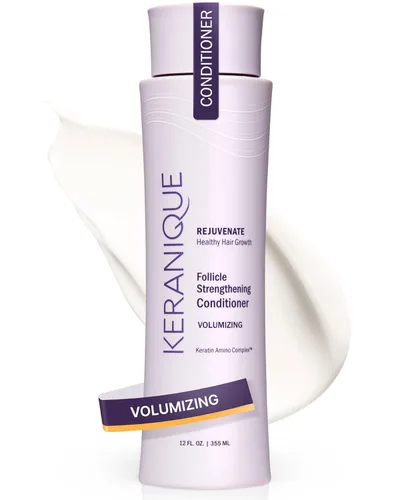 Vista 11 de Keranique Acondicionador de queratina voluminizante para cabello fino y adelgazante - Fórmula fortalecedora ligera con queratina y niacinamida