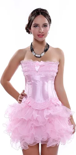Vista 4 de ICEGIA Corsé con cordones para mujer, corsé de sobrebusto, lencería moldeadora