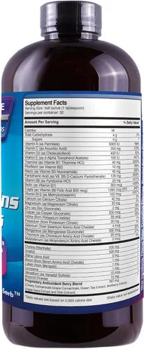 Vista 2 de Líquido Mega de suplementos multivitamínicos & Minerales 16oz. [Salud y belleza]