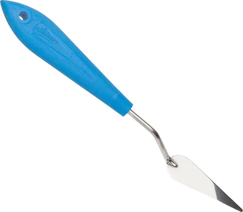 Vista 5 de Ateco Espátula desplazada, paleta con forma de diamante de 1.4 pulgadas, mango de plástico antideslizante, plata