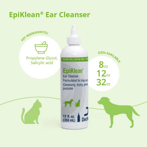 Vista 3 de EpiKlean Limpiador de oídos para perros y gatos, 12 oz