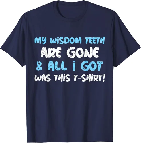 Vista 45 de My Wisdom Teeth Are Gone! Camiseta divertida de muelas del juicio, Negro