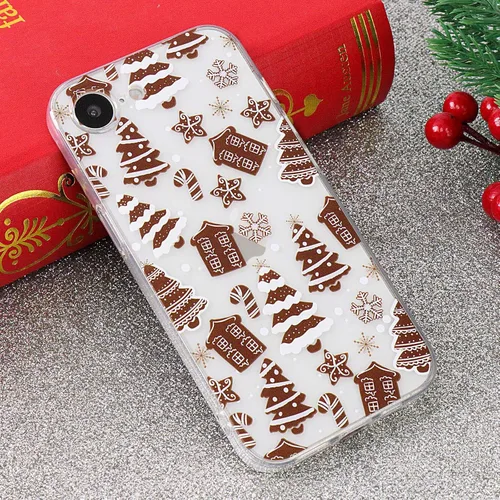 Vista 7 de LCHULLE Compatible con iPhone SE 2022/2020 Funda para iPhone 8 iPhone 7 Funda de Navidad Santa Vacaciones Diseño Transparente Claro Mujeres Hombres