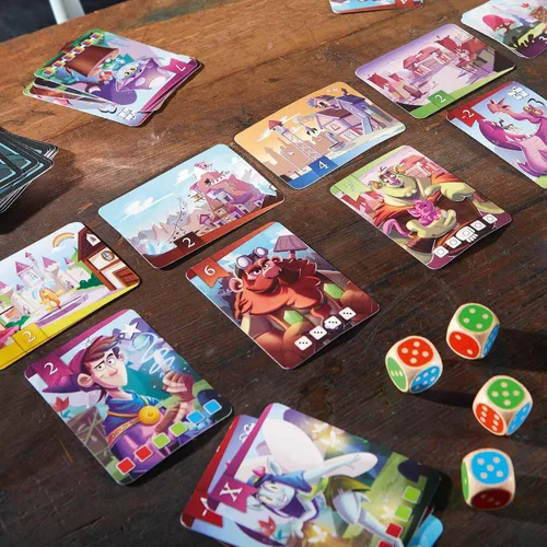 Vista 3 de HABA King of the Dice - Un juego de mesa de dados de habilidad y suerte complicado, perfecto para juegos familiares y juegos para niños a partir
