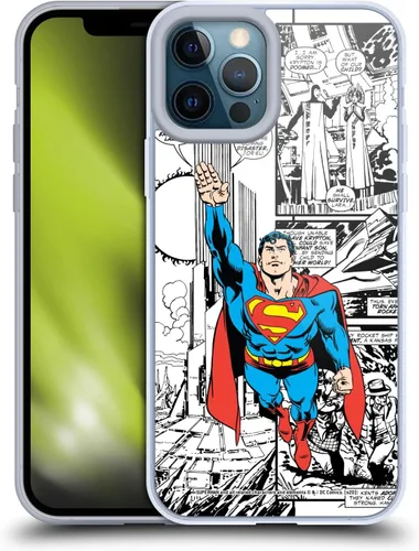 Vista 80 de Head Case Designs Funda de gel con licencia oficial de Superman DC Comics Collage Comicbook Art [protección de grado militar] compatible con Apple