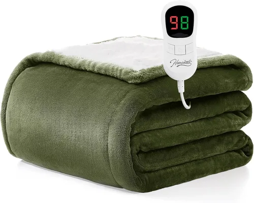 Vista 33 de Homemate Heated Blanket Electric Throw 50"x60" Heating Blanket ETL Cert 02 - Navy Blue