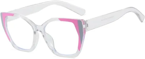 Vista 8 de Gafas retro de ojo de gato anti luz azul gafas de marco a juego