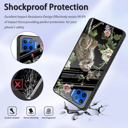Vista 206 de Funda para Motorola Moto Edge 2022, cubierta trasera de vidrio templado con protector de pantalla, funda protectora a prueba de golpes para Motorola
