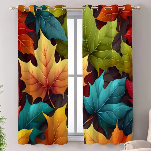 Vista 13 de Shrahala Cortinas republicanas de elefante americano para ventanas de cocina, paneles de cortina de ventana de poliéster multicapa con rayas rojas