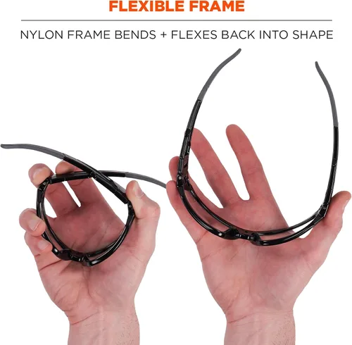 Vista 5 de Ergodyne Skullerz Loki - Juego de gafas de seguridad antiempañantes convertibles, mate