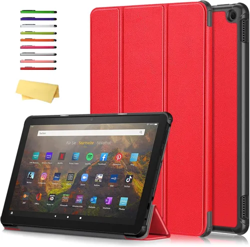Vista 19 de Funda tipo folio para Amazon Kindle Fire HD 8 y Fire HD 8 Plus (se adapta tanto a 12ª/10ª generación, 2022/2020) con soporte inteligente de piel