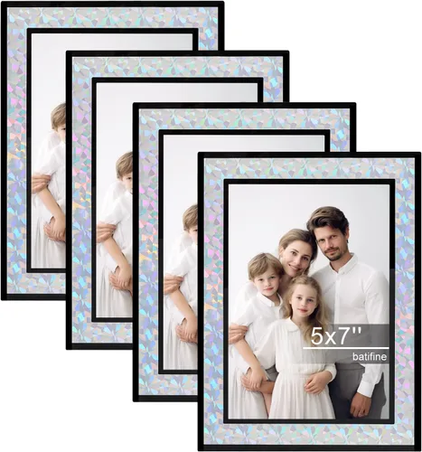 Vista 8 de Marco de fotos de 5 x 7 pulgadas, paquete de 2 marcos de fotos hechos de plexiglás, decoración para fotos, pinturas, paisajes, carteles