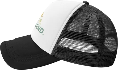 Vista 8 de Black Trucker Hat Weddings Officiant Marriage Trucker Caps Man Myth Legend Officiant Running