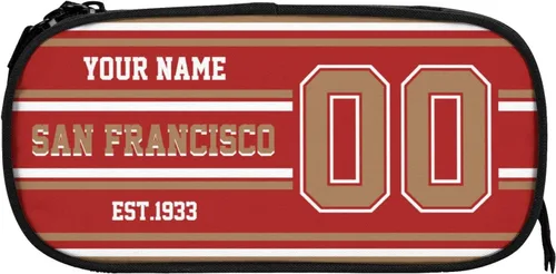 Vista 32 de Estuche de lápices personalizado Arizona con número de nombre, caja de lápices personalizada estilo fútbol, estuche de bolígrafo personalizado