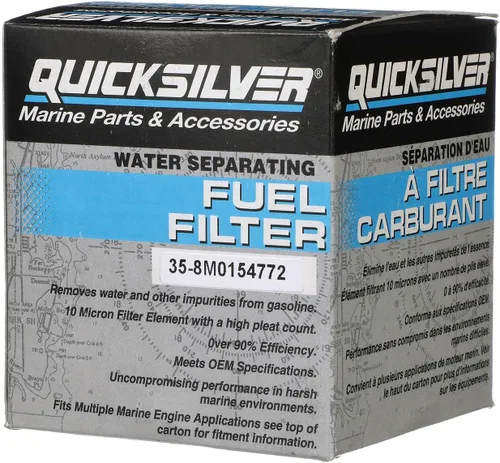 Vista 2 de Quicksilver - Filtro de combustible separador de agua para fueraborda Johnson/Evinrude seleccionados - Reemplaza Johnson/Evinrude 5009676, 502906