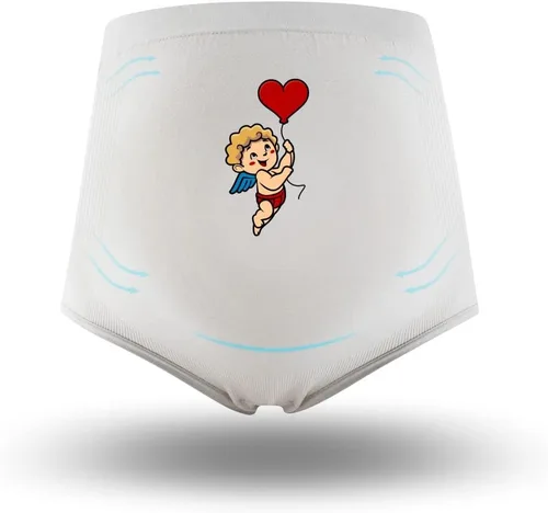 Vista 6 de Ropa interior de maternidad para mujer, ropa interior con soporte para el abdomen, con eslogan divertido, ropa de embarazo, regalos
