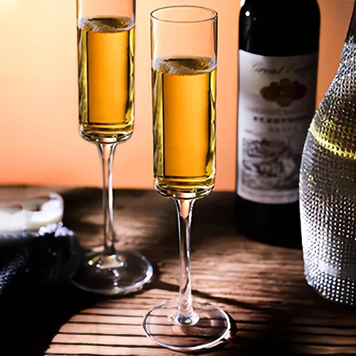 Vista 8 de Copas de champán de 5 onzas, juego de 8 copas de champán transparentes Vasos espumosos clásicos, Prosecco Toasting Champagne Flute Glass, Home