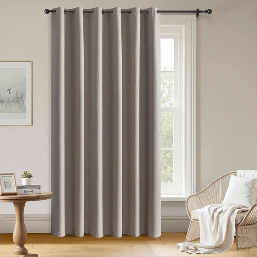 Vista 43 de Cortinas opacas para sala de estar, cortinas 100% opacas de 90 pulgadas de largo, juego de 2 paneles de 2 paneles, con aislamiento térmico, pestaña