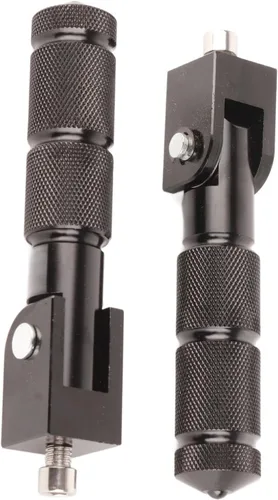 Vista 7 de Estriberas de aluminio, 2 piezas, 8MM universal, 90 grados plegables, negro, 5 1 pulgadas