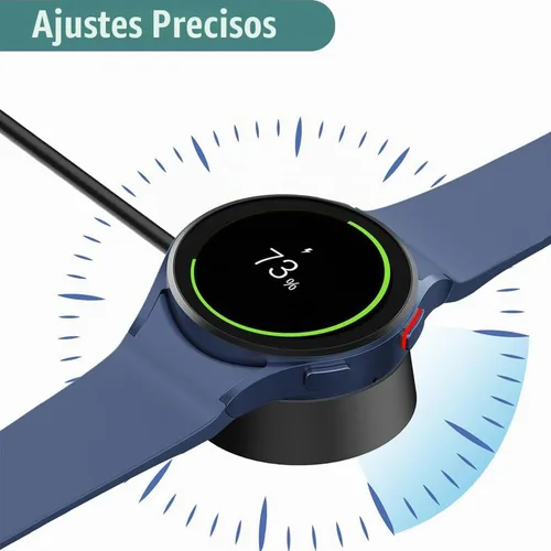 Vista 5 de Cargador de reloj inteligente, cargador inalámbrico portátil magnético, accesorios de cable de carga rápida, 3.3 pies, compatible con Samsung Galaxy