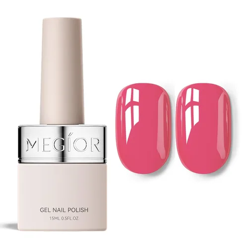 Vista 99 de MEGIOR Esmalte de uñas de gel libre de TPO, 0.5 onzas líquidas, base de gel transparente para remojar la lámpara de uñas LED, capa base de larga