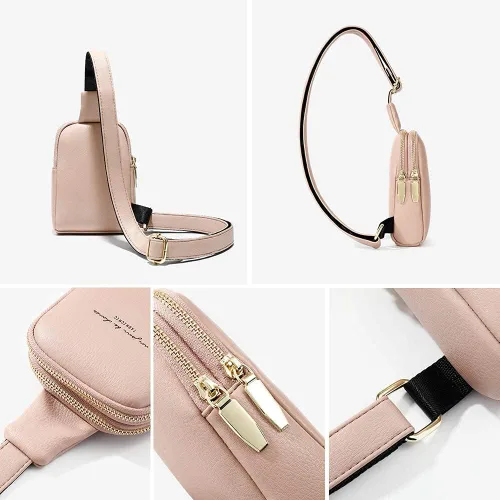 Vista 3 de Aomiduo Mochila pequeña de cuero cruzada para estudiantes mujeres y niñas