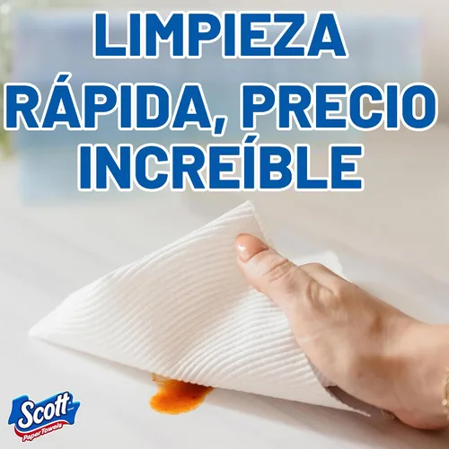 Vista 4 de Scott Toallas de papel, elige una hoja, 6 rollos dobles = 12 rollos regulares (108 hojas por rollo)