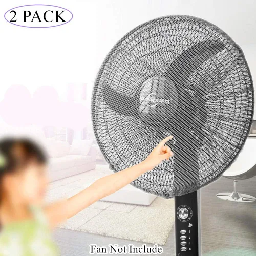 Vista 2 de Paquete de 2 fundas de protección de seguridad para ventiladores de 18 pulgadas, protección de dedos de bebé, protectores de red para ventiladores