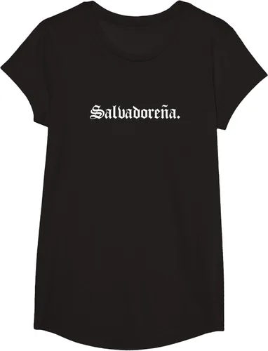 Vista 3 de Camiseta Salvadoreña Mujer, Negro
