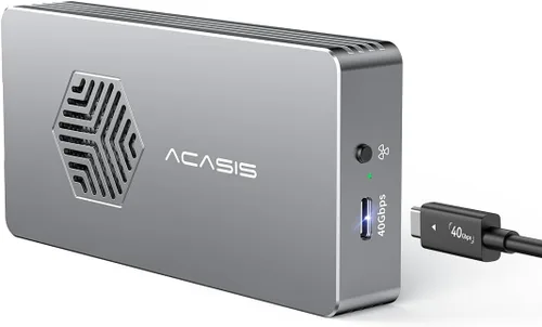 Vista 10 de ACASIS Carcasa SSD NVMe M.2 de 40 Gbps, instalación sin herramientas, carcasa NVMe para M1/M2/Pro/Max, compatible con USB4/3.2/3.1/3.0/2.0
