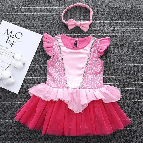Vista 3 de IZKIZF Disfraz de princesa de Belle Sofía Blancanieves para niñas pequeñas, disfraz de princesa, Navidad, Halloween, mameluco con diadema